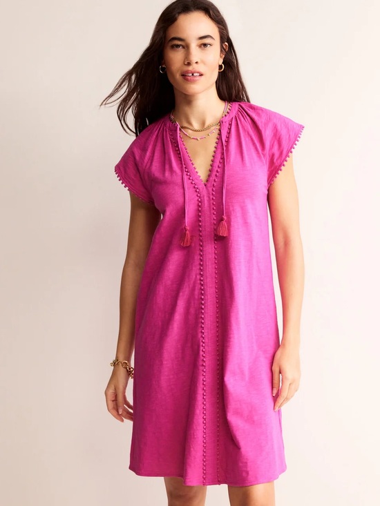 Boden Dresses & Skirts - Boden Millie Pom Cotton Dress Long